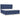 Pat box spring cu saltea, albastru, 180x200 cm, material textil