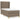 Pat box spring cu saltea, gri taupe, 90x190 cm, textil