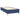 Pat box spring cu saltea, albastru, 90x190 cm, textil