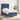 Pat box spring cu saltea, albastru, 90x190 cm, textil