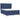 Pat box spring cu saltea, albastru, 140x200 cm, textil