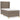 Pat box spring cu saltea, gri taupe, 80x200 cm, textil