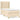 Pat box spring cu saltea, crem, 100x200 cm, textil