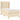 Pat box spring cu saltea, crem, 100x200 cm, textil