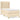 Pat box spring cu saltea, crem, 90x190 cm, textil