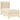 Pat box spring cu saltea, crem, 90x190 cm, textil
