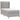 Pat box spring cu saltea, gri deschis, 100x200 cm, textil