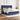Pat box spring cu saltea, albastru, 180x200 cm, material textil