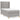 Pat box spring cu saltea, gri deschis, 90x200 cm, textil