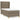 Pat box spring cu saltea, gri taupe, 100x200 cm, textil