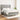 Pat box spring cu saltea, gri deschis, 140x190 cm, textil