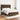 Pat box spring cu saltea, maro închis, 140x200 cm, textil