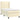 Pat box spring cu saltea, crem, 80x200 cm, piele ecologică