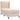 Pat box spring cu saltea, cappuccino, 90x200 cm piele ecologică