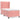 Pat box spring cu saltea, roz, 90x190 cm, catifea