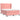 Pat box spring cu saltea, roz, 140x190 cm, catifea