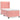 Pat box spring cu saltea, roz, 90x200 cm, catifea