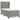 Pat box spring cu saltea, gri deschis, 90x200 cm, catifea