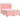 Pat box spring cu saltea, roz, 140x190 cm, catifea