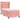 Pat box spring cu saltea, roz, 100x200 cm, catifea