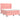 Pat box spring cu saltea, roz, 140x190 cm, catifea