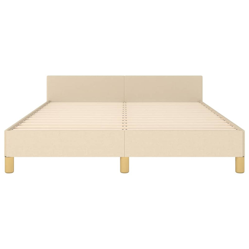 Cadru de pat fără saltea, crem, 140x190 cm, textil