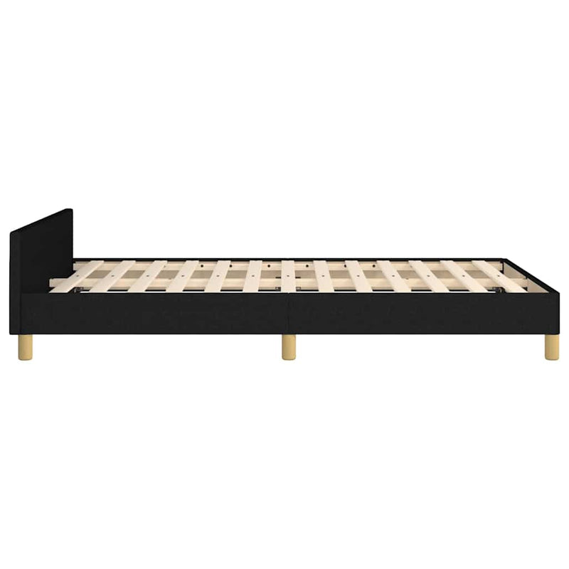Cadru de pat fără saltea, negru, 120x200 cm, textil