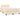 Pat box spring cu saltea, crem, 120x200 cm, textil
