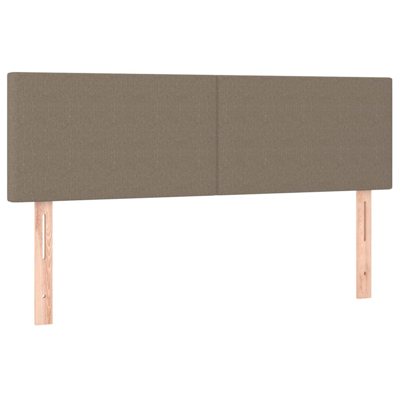Pat box spring cu saltea, gri taupe, 140x200 cm, textil