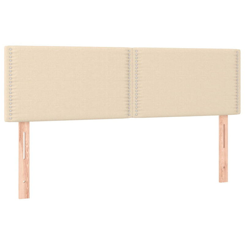 Pat box spring cu saltea, crem, 140x200 cm, textil