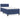 Pat box spring cu saltea, albastru, 90x200 cm, textil