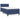 Pat box spring cu saltea, albastru, 100x200 cm, textil