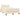 Pat box spring cu saltea, crem, 120x200 cm, textil
