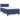 Pat box spring cu saltea, albastru, 90x190 cm, textil