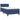 Pat box spring cu saltea, albastru, 90x190 cm, textil