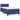Pat box spring cu saltea, albastru, 100x200 cm, textil