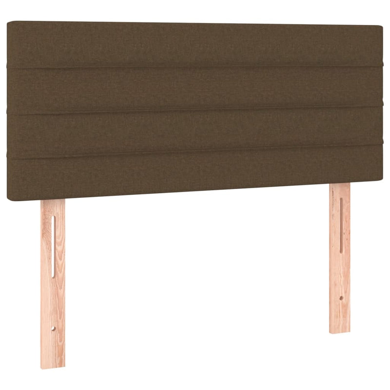 Pat box spring cu saltea, maro închis, 120x200 cm, textil