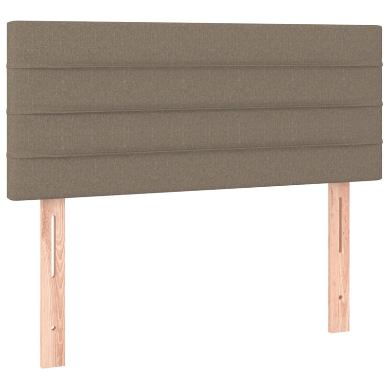 Pat box spring cu saltea, gri taupe, 120x200 cm, textil