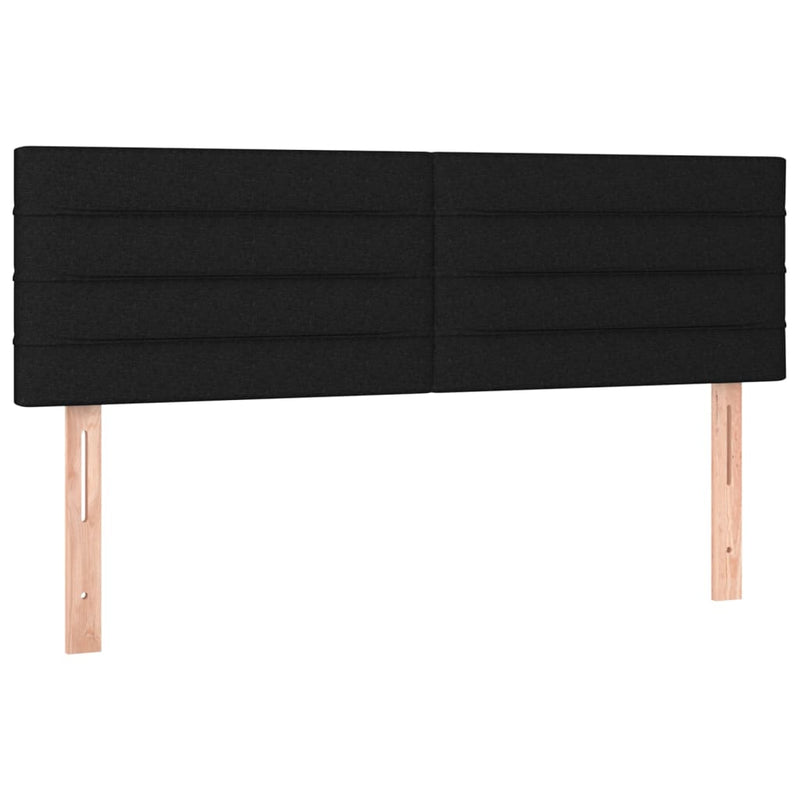 Pat box spring cu saltea, negru, 140x190 cm, textil