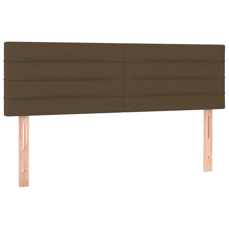 Pat box spring cu saltea, maro închis, 140x200 cm, textil