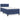 Pat box spring cu saltea, albastru, 80x200 cm, textil
