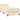 Pat box spring cu saltea, crem, 90x200 cm, textil