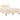 Pat box spring cu saltea, crem, 120x200 cm, textil