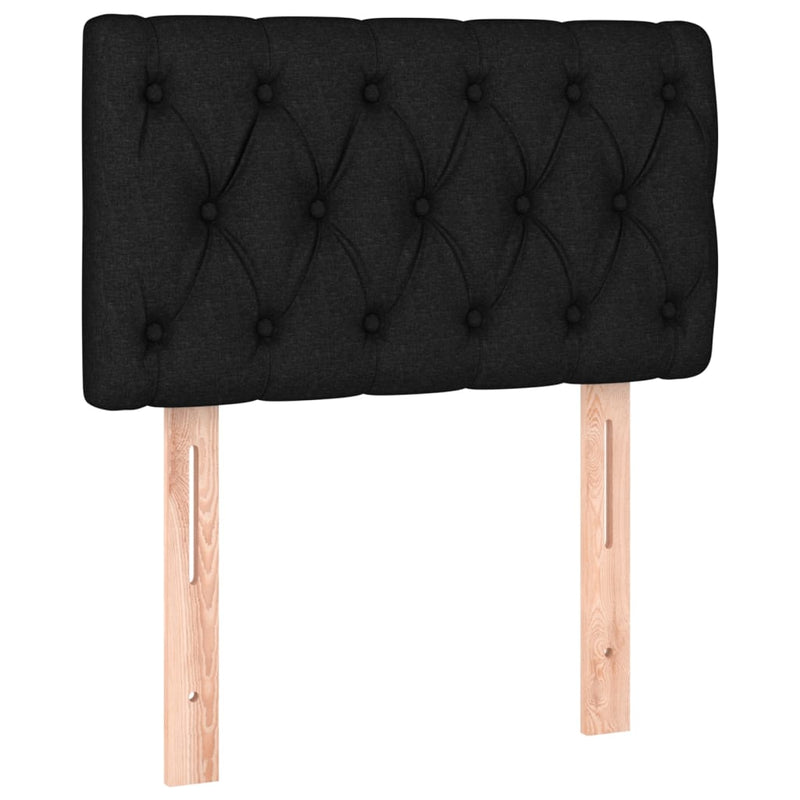 Pat box spring cu saltea, negru, 80x200 cm, textil