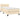 Pat box spring cu saltea, crem, 80x200 cm, textil