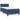 Pat box spring cu saltea, albastru, 90x200 cm, textil