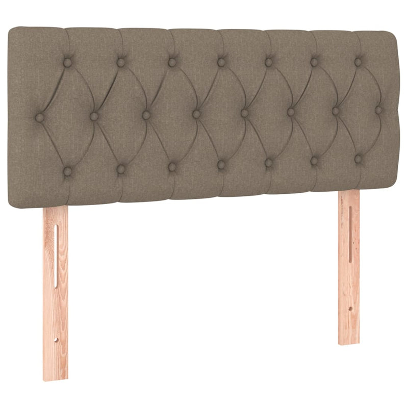Pat box spring cu saltea, gri taupe, 100x200 cm, textil