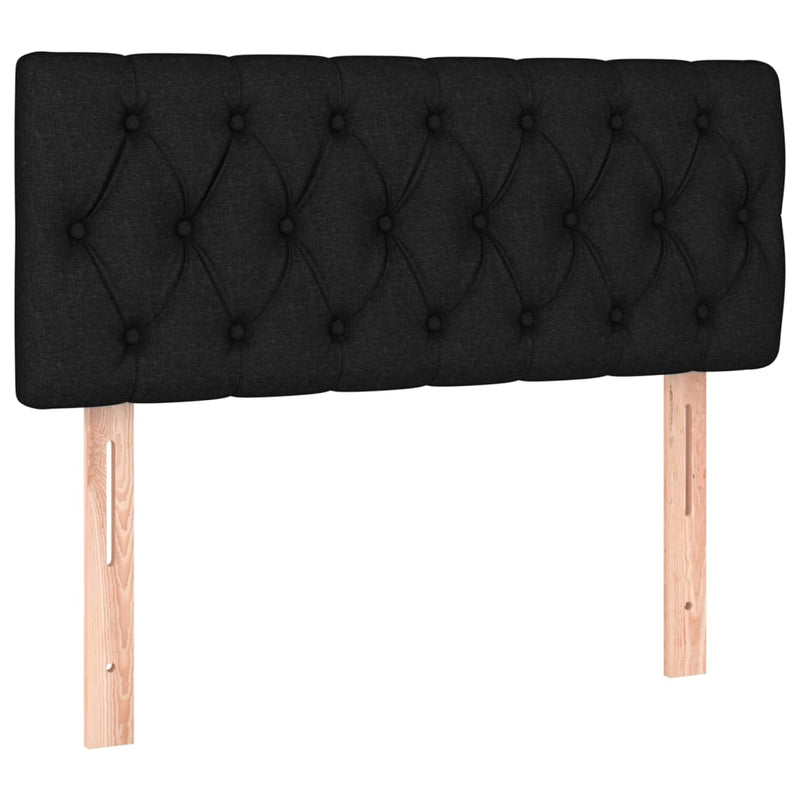 Pat box spring cu saltea, negru, 120x200 cm, textil