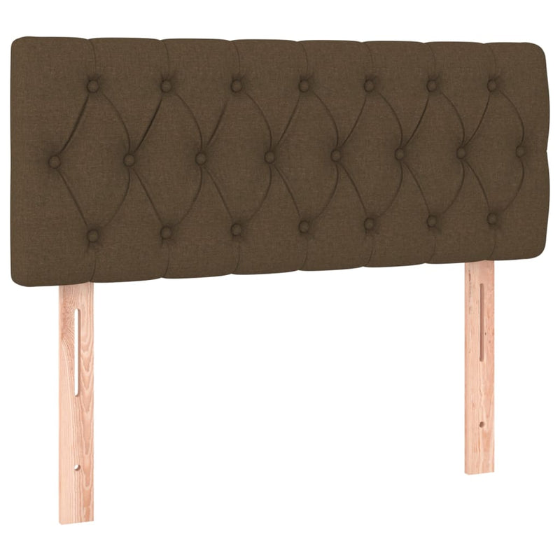 Pat box spring cu saltea, maro închis, 120x200 cm, textil