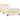 Pat box spring cu saltea, crem, 80x200 cm, textil